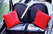 Gondola seats. Venice. Italy