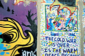 Remains of the Berlin Wall dressed with graffitis. Berlin. Germany