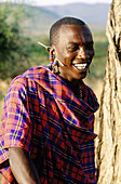 Young Masai portrait. Manyara plain. Tanzania