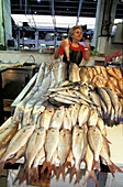 Fish stall at market. Lisbon. Portugal