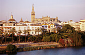 Seville skyline from Triana. Andalucia. Spain
