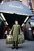 Harrod s green man at entrance. London. England