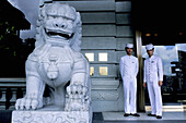 Entrance to Peninsula Hotel. Kowloon. Hong Kong. China