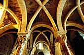 Arches at Serrabone priory, built 11th century. Pyrenees-Orientales. Languedoc Roussillon. France
