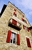 House facade. Font-Romeu. Pyrenees-Orientales, Languedoc Roussillon. France