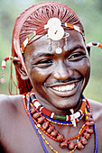 Young moran. Laikipia Masai from traditional village near Il Ngwezi. Kenya