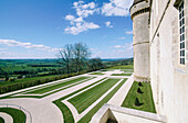 Overview from a private castle. Burgundy, France