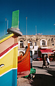 Marsaxlokk fishermen harbour. Republic of Malta.