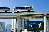 Metrorail in downtown. Miami. Florida, USA