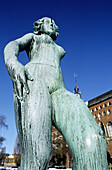 Bronze statue of naked woman. Stockholm. Sweden