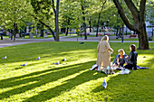 Women in a Public park. Helsinki. Finland