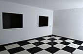 Room in black and white, sense and sensibility. Miramon Kutxaespacio de la Ciencia Museum. San Sebastián. Spain