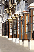 Balconies at Sevilla street. Osuna. Sevilla province. Andalusia. Spain