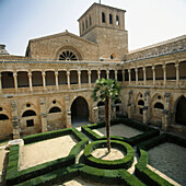 Claustro de los Caballeros (Cloister of the Knights), 12-13th c. Monasterio de Santa María de Huerta, Soria province, Spain