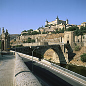Alcántara Bridge and Tejo River, Toledo, Spain