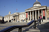 National Gallery, Trafalgar Square, London. England. UK.