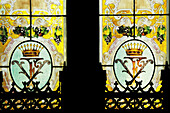 Detail of the library windows at the Carlton Palace Hotel. Lisbon. Portugal