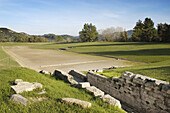 Stadium , ruins of ancient Olympia. Peloponnese. Greece