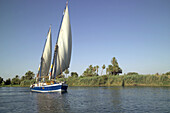 Egypt. Sailing on the Nile River between Esna and Aswan