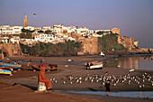 The Boureggreg river and the Oudayas, at Rabat. Morocco.