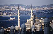 Suleymaniye Mosque over looks Golden Horn, Sea of Marmara to Asia. Istanbul. Turkey