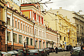 Moscow, Russia, Ulista Ilinka (street), prerevoltutionary architecture, classical Russian Rivival building facades.