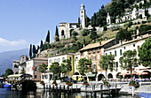 The village of Morcote, the lake of Lugano. Switzerland s canton of Ticino.