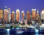 Midtown Manhattan skyline, New York City. USA