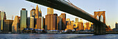 Brooklyn Bridge and downtown, Manhattan. New York City, USA