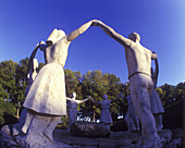 Sardana monument, Montjuic, Barcelona, Catalunya, Spain.