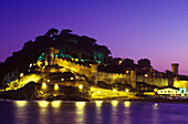 Castle & bay, tossa de mar, Costa brava coastline, Catalunya, Spain.