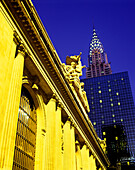 Grand central station & chrysler building, Manhattan, New York, USA.