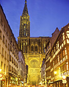 Cathedral, Strasbourg, Alsace, France.