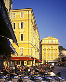 Cafes, Place charles felix, Nice, Cote d azur, Riviera, France.