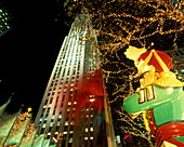 Christmas, Rockefeller center, Manhattan, New York, USA.