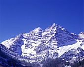 Scenic mountain tops, Maroon bells mountains, Aspen, Colorado, USA.