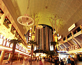 Hotels & casinos, Fremont street, Downtown, Las vegas, Nevada, USA.