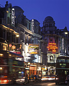 Street scene, theaters on shaftsbury avenue, London, England, U.K.