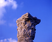 Corinthian style column, Caesarea ruins, Israel.