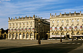 Opera house and Grand Hotel de la Reine. Place Stanislas. Nancy. Lorraine. France.