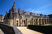 Building (12th-century double octagonal kitchen) of Fontevraud abbey. Val-de-Loire. France