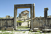 Roman Capitol ruins. Dougga. Tunisia