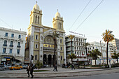 Cathedral at Habib Bourguiba Avenue. Tunis. Tunisia