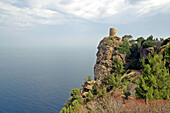 Ses Animes tower, lookout built 15th century. Banyalbufar. Majorca, Balearic Islands. Spain