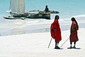 Masai people. Kiwengwa beach. Zanzibar Island. Tanzania.