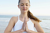 Woman performing yoga