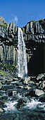 Svartifoss Waterfall and basaltic columns. Skaftafell National Park. Iceland