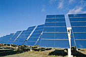 Solar power plant in Tabernas desert. Almería province, Andalusia, Spain