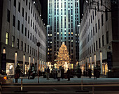 Christmas, Rockefeller Center, Fifth Avenue, Manhattan, New York, USA