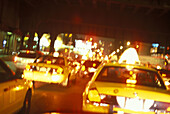 Taxi cabs, 10th. Avenue, Nightclub district, Manhattan, New York, USA